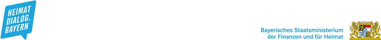 Logo Heimatdialog Bayern & Bayerisches Staatsministerium der Finanzen und für Heimat