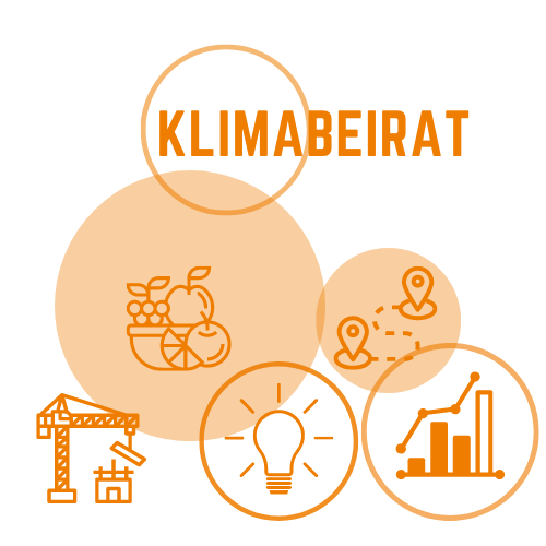 Illustration mit verschiedenen Icons wie einem Kran oder einer Glühbirne