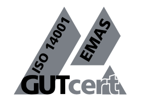 GUTcert Logo mit EMAS und ISO 14001
